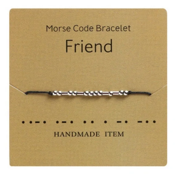 🎁🎁2/$18 Free with a min $50. 2/$20 Morse code bracelet - Picture 3 of 13